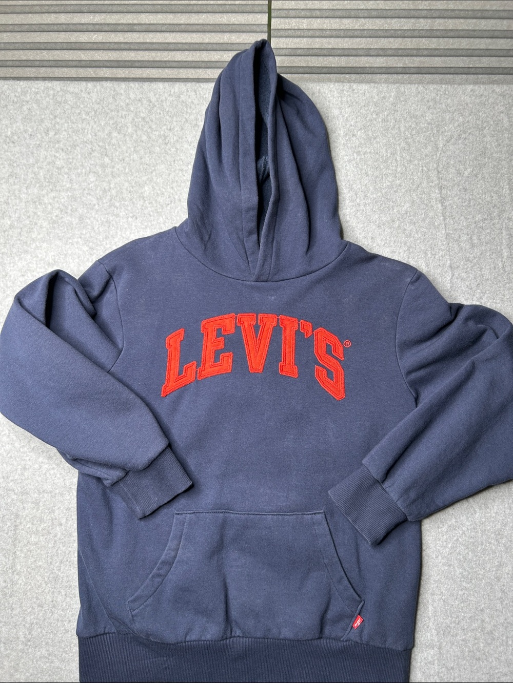 Levi's Navy Pullover Hoodie with Red Logo